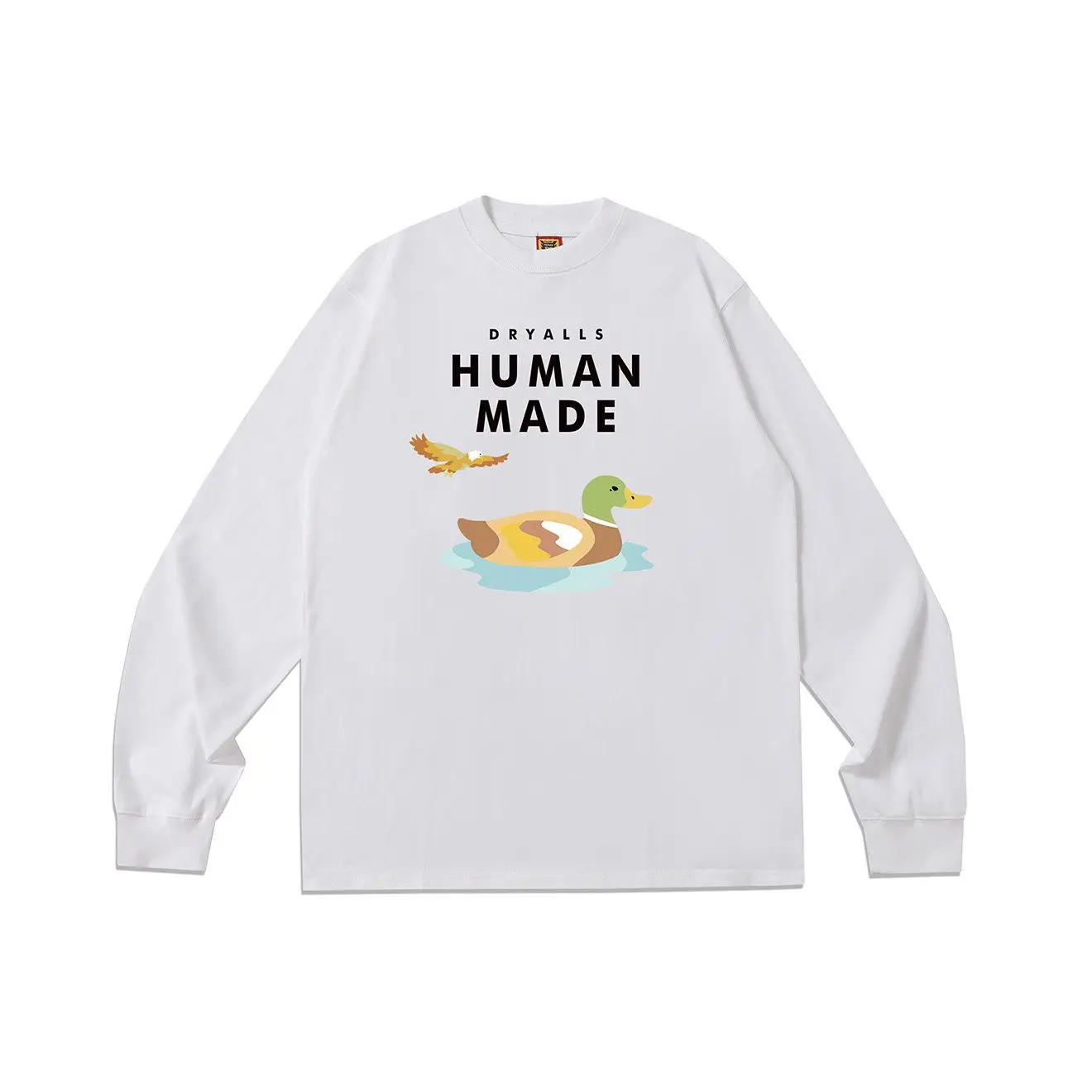 Human Made Graphic Duck Sweatshirt Letter Print Loose Casual Long Sleeve Unisex