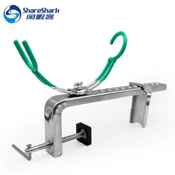 Clip-on Bridge Fishing Bracket Multifunctional Adjustable Raft Fishing Bracket Railing Fishing Rod Holder