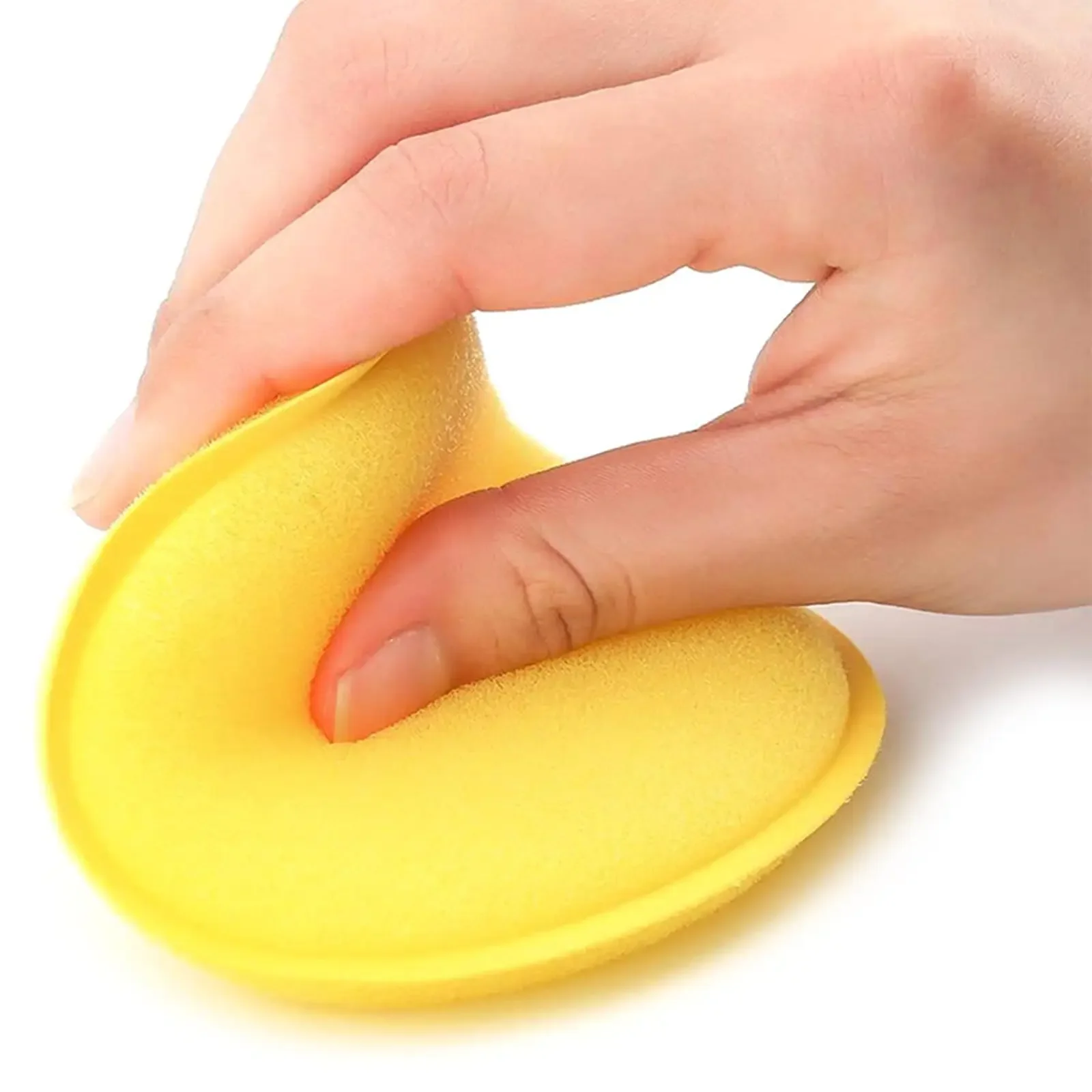4 Inch Foam Car Wax Applicator Pad 10/20/30/40/60 Pcs Detailing Round Polishing Sponges  for Car Wax Applicator Pad-Yellow