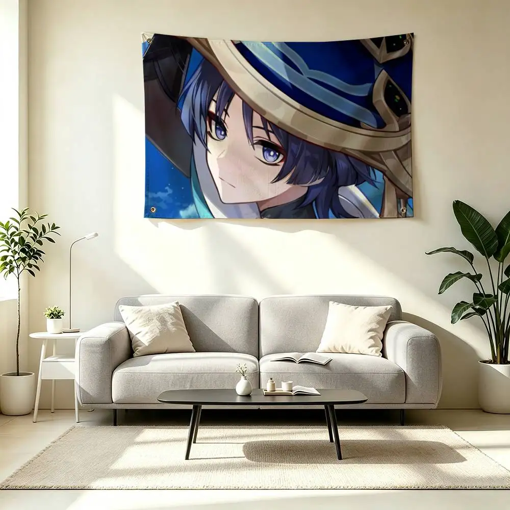 Genshin Impact Wanderer Balladeer  Flag Suitable For Party Club Outdoor Interior Wall Decoration Banner Fans Gift