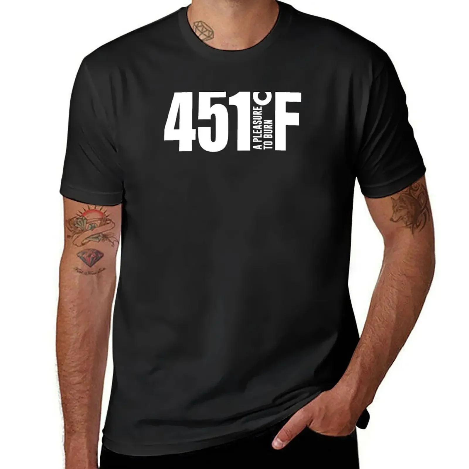 Fahrenheit 451 In Summer T-Shirt customizeds oversized graphic tee quick drying anime figures t shirt men 100℅ cotton