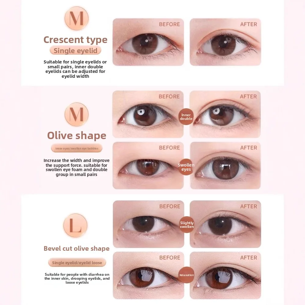 AKF Double Eyelid Patch,ที่มองไม่เห็น,ธรรมชาติ,ไม่มีร่องรอย,ทนทานเครื่องมือแต่งหน้าเปลือกตาเทปEyelid Lifter Strips EyelidTaping
