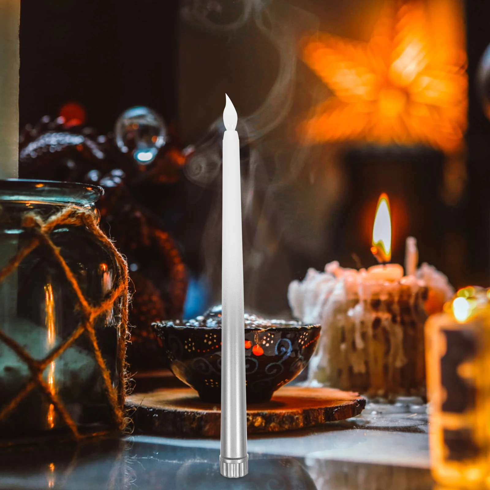 

Flameless Taper Led Flickering Window Candles Operated Cordless Long Candlesticks Remote Timer Electric Candles
