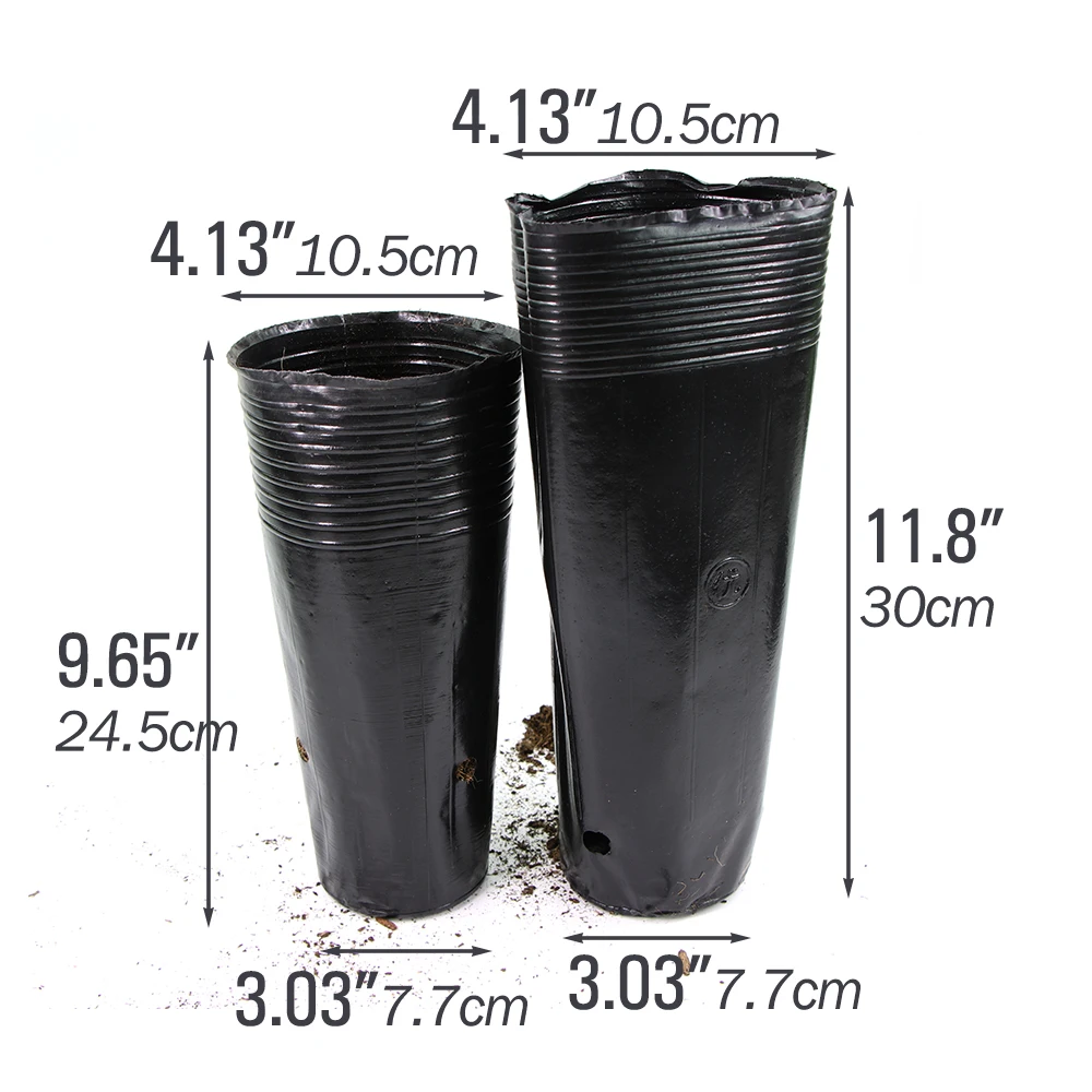 Garden Tall Round Tree Pot  Plants Cultivation Planter Plastic Deep Nursery Containers Flower Grow Pots Tree Growing Containers