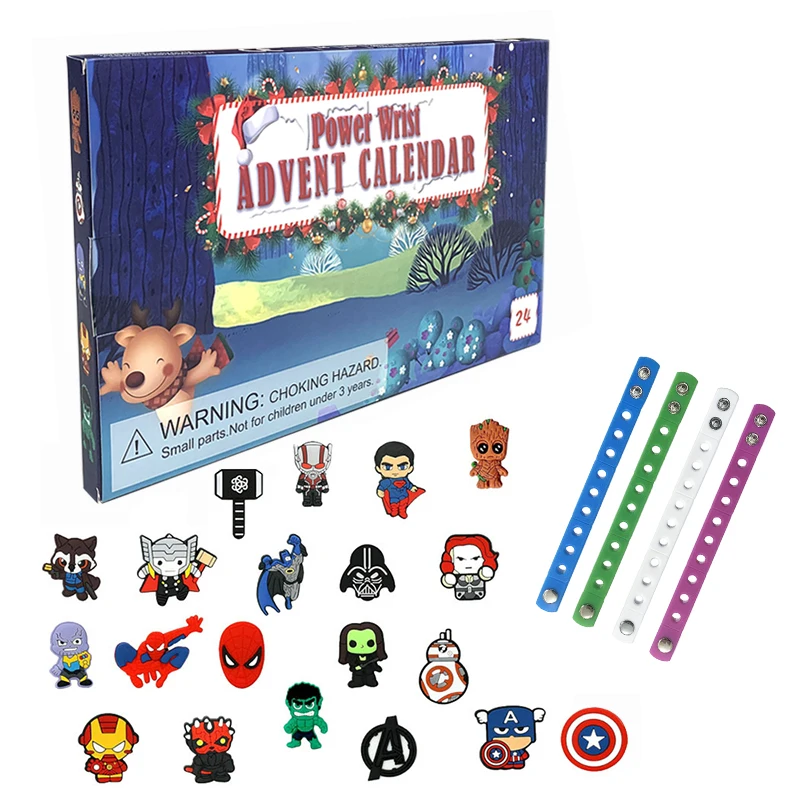 Calendario dell\'avvento Disney Funkopop Avengers Spiderman Iron Man Anime Kawaii Minifigures bambole modello bambini giocattoli di natale regali