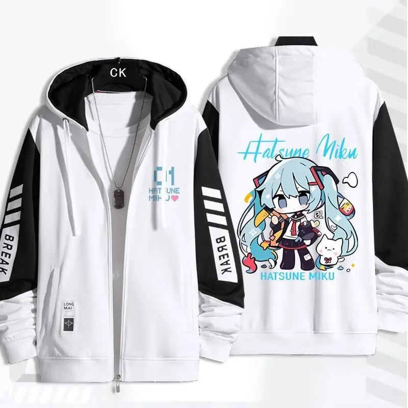 Veste mignonne Hatsune Miku, style dessin animé, accessoire d'animation, COSPLAY, pour hommes et femmes, toutes saisons, manteaux, hauts, vêtements, cadeaux