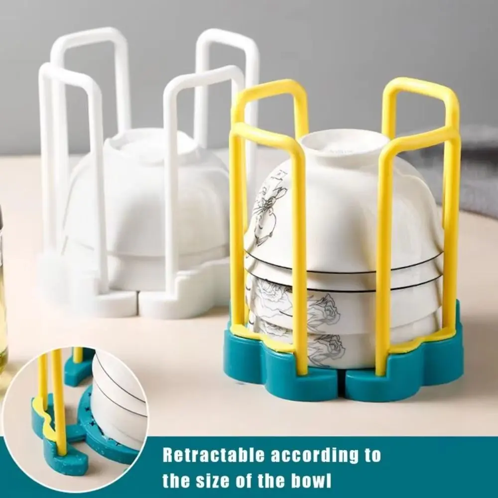 

New Retractable Bowl Holder Drain Removable Cabinet Dishes Storage Rack Water Cup Kitchen Organizer