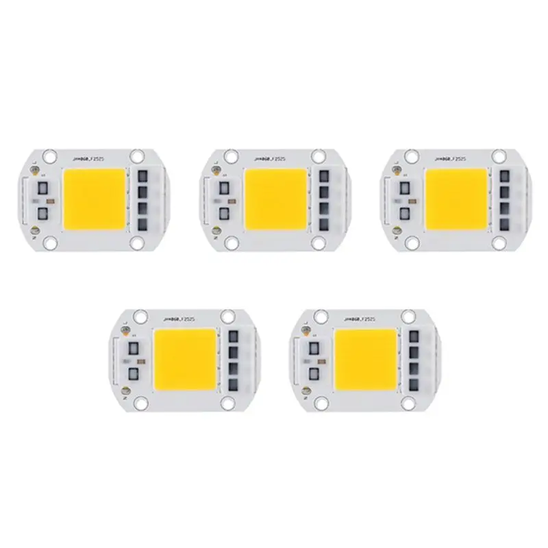 5X Warm White LED Bubles Energy Saving Chip High Voltage Light Source High Power LED Chip For Traffic Lighting 100W 220V