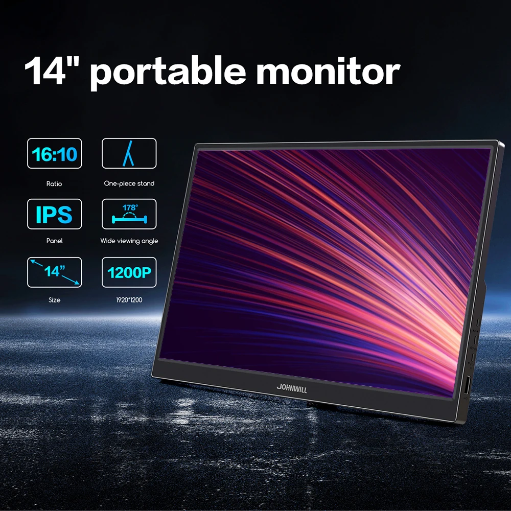 Imagem -02 - Monitor Portátil com Tela Sensível ao Toque Tela Lcd segundo Monitor Switch para Jogos para Laptop Ps4 tipo c Compatível com Hdmi 1920x1200 60hz 14