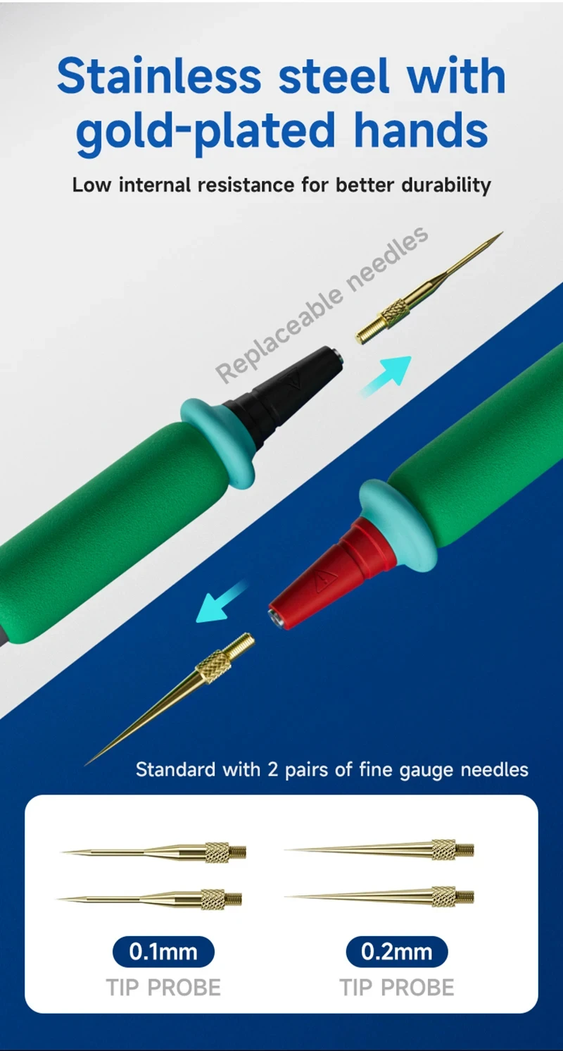 XZZ P2 Multimeter Pen 1000V 20A Stainless Steel Digital Multimeter