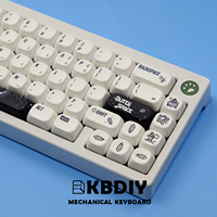 KBDiy Outer Space Keycaps Korean KOA Profile for MX Switch ISO Custom Keyboard Keycap 7U Space Bar White 135 Keys Cap DYE PBT