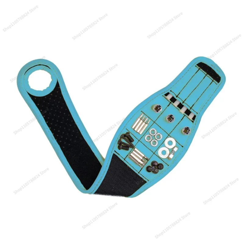 For Five Rows of Magnetic Tools Wrist Strap, Adjustable Velcro Strong Magnet Magnetic Wrist Strap