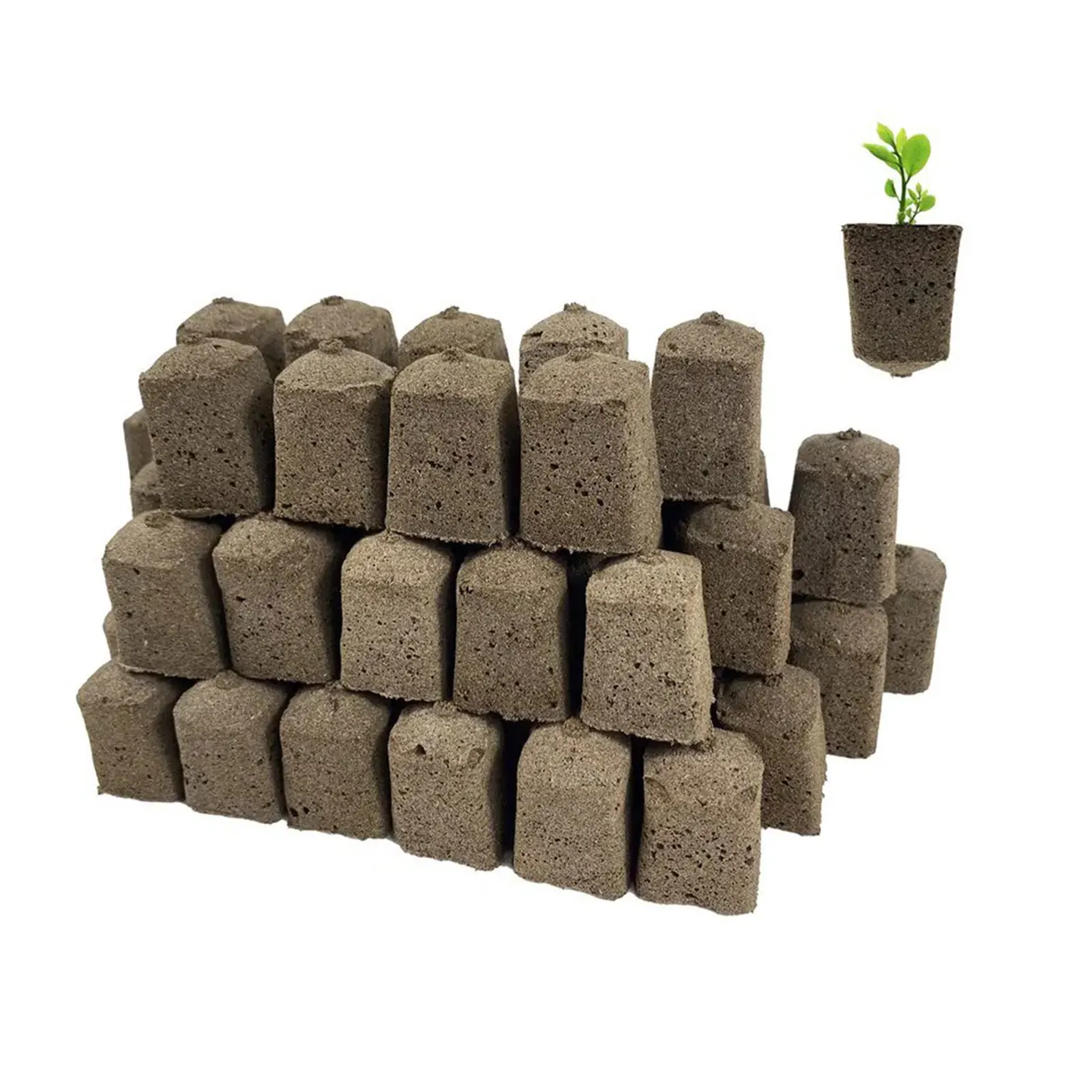 10/30Pcs Hydroponic Seedling Sponges Garden Flowers Planting Green Thumb Seedling Soil Block for Promoting Plants Growth