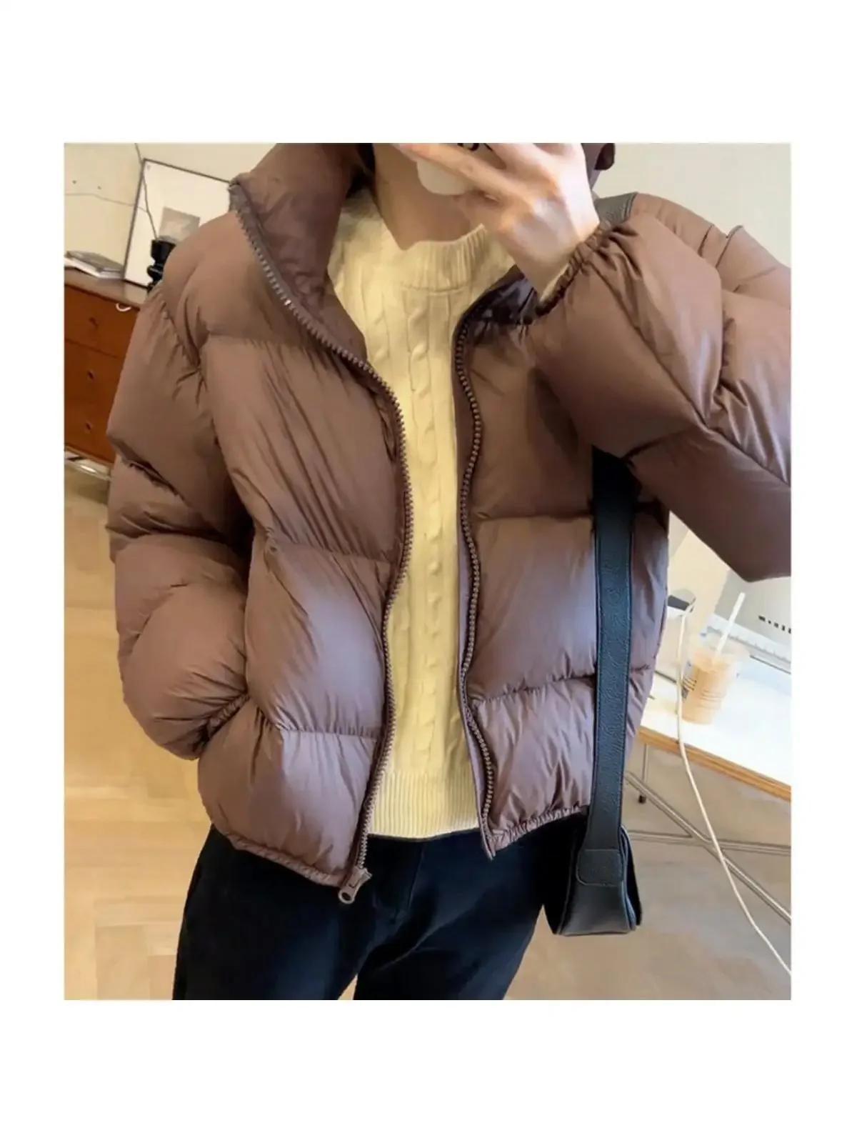 Dames Kendall Katoen Jaet ort Thiened Winter Bovenkleding Brood Sle Jas Koreaanse versie Lange Sve Pure Color