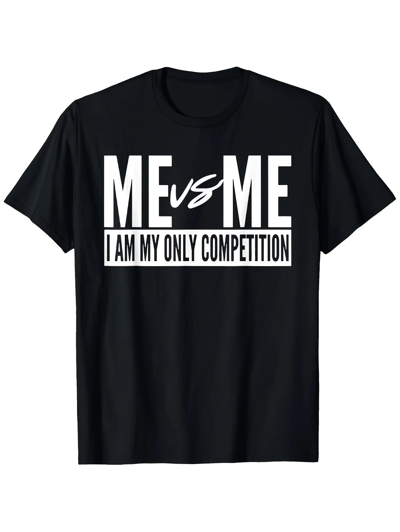 I Am My Own Enemy - Inspirational T-Shirt Unisex Casual Round-Neck Outdoor Short-Sleeve T-Shirt Slightly Stretchy and Loose-Fitting Unisex 2026 Summer Short-Sleeve Printed T-Shirt 180g