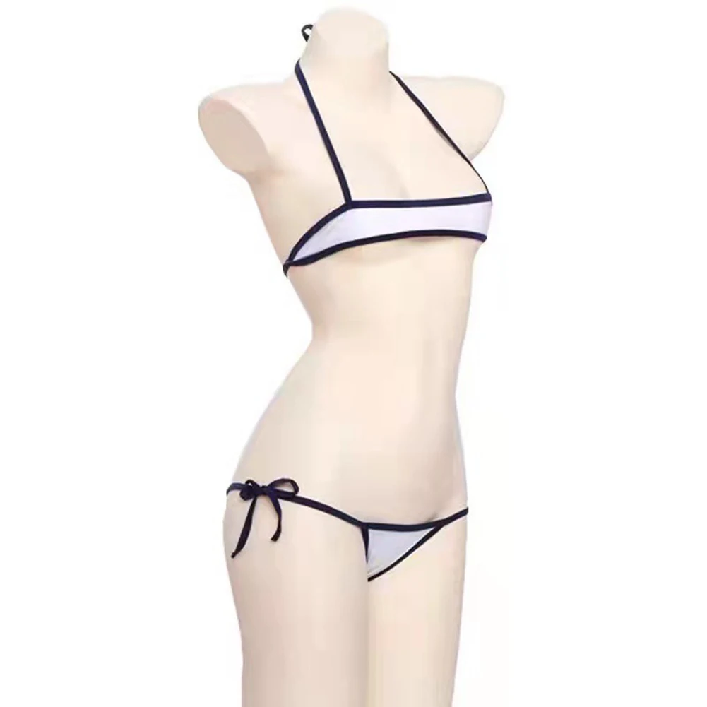 Conjunto de Mini Bikini para mujer, lencería Sexy, Tanga erótica, traje de baño erótico