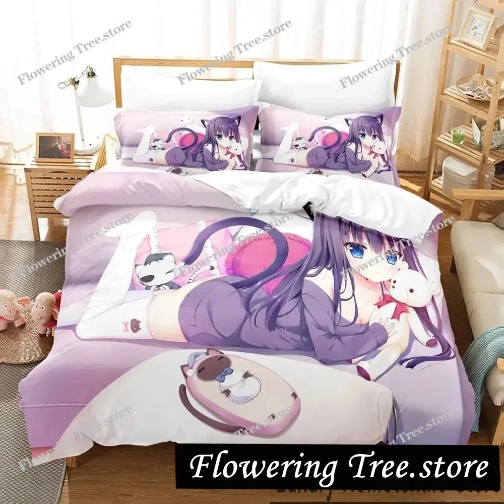 

3D Print Yoisaki Kanade Anime Project SEKAI Bedding Set Boys Girls Twin Queen King Size Duvet Cover Pillowcase Bed boys Adult