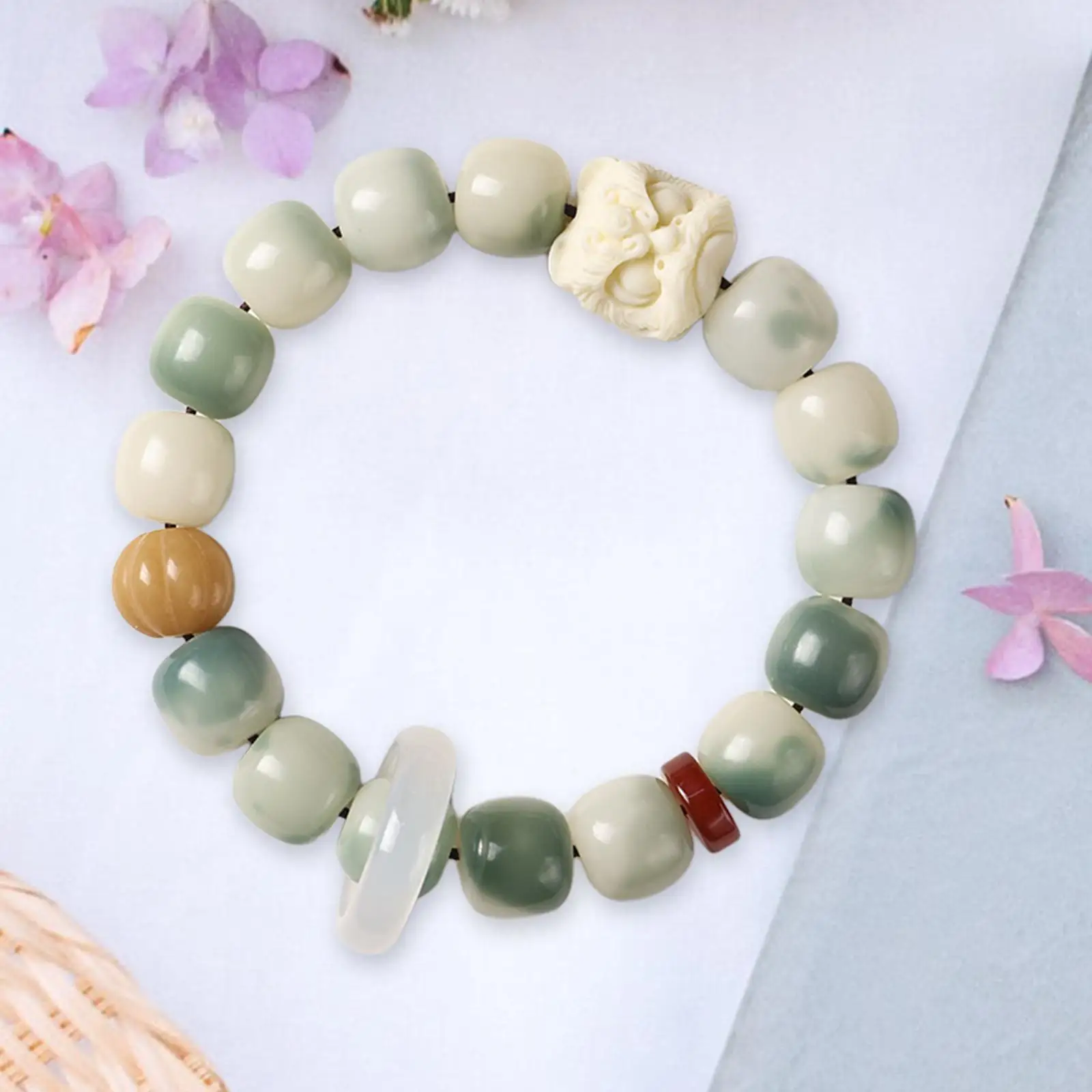 Stone Beads Bracelet Adults Meditation Wringing Finger Bracelet Good Luck Gradient Bracelet Chinese Bracelets Rosary Bracelet