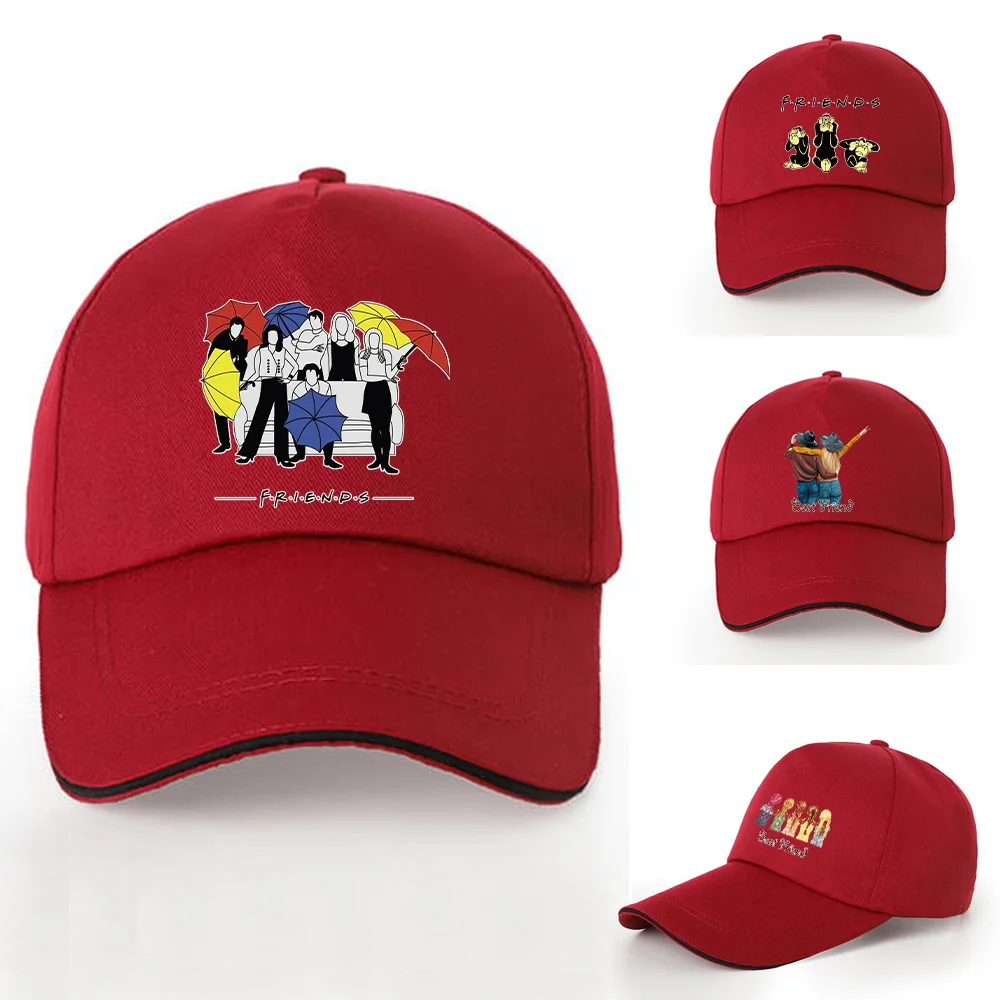 

Baseball Caps Men and Women's Snapback Hats Adjustable Dad Trucker Summer UV-proof Visors Hats Friends Print Bonnet Wholesale