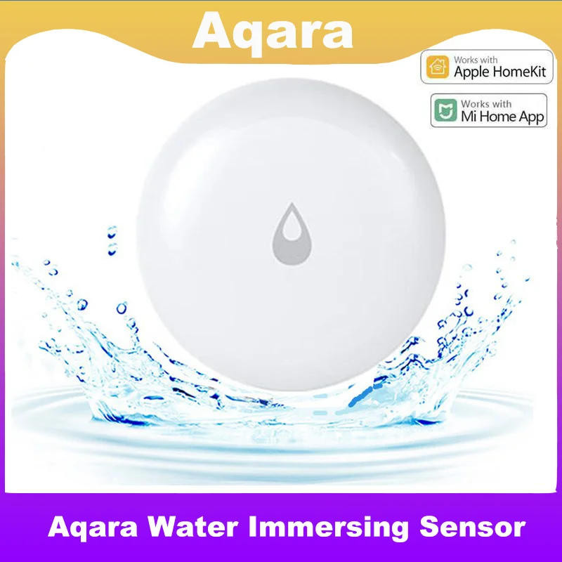 Aqara Sensor de inmersión de agua Zigbee, Detector de fugas de agua de inundación para el Hogar Inteligente, alarma, Sensor de remojo de seguridad para Xiaomi Mijia Homekit