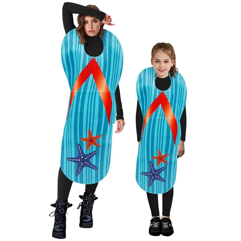 

Маскировочные шлепанцы для косплея, реквизит для детей и взрослых, забавный сценический костюм, мужской костюм для ролевых игр, нарядное платье, праздничная ткань