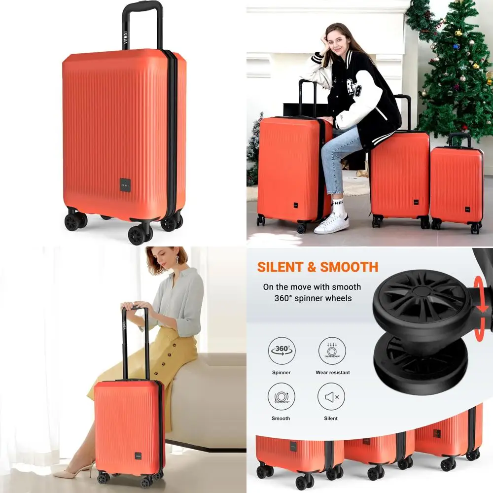 

Легкий спиннерный чемодан, ручная кладь с твердой поверхностью для путешествий, прочный и компактный