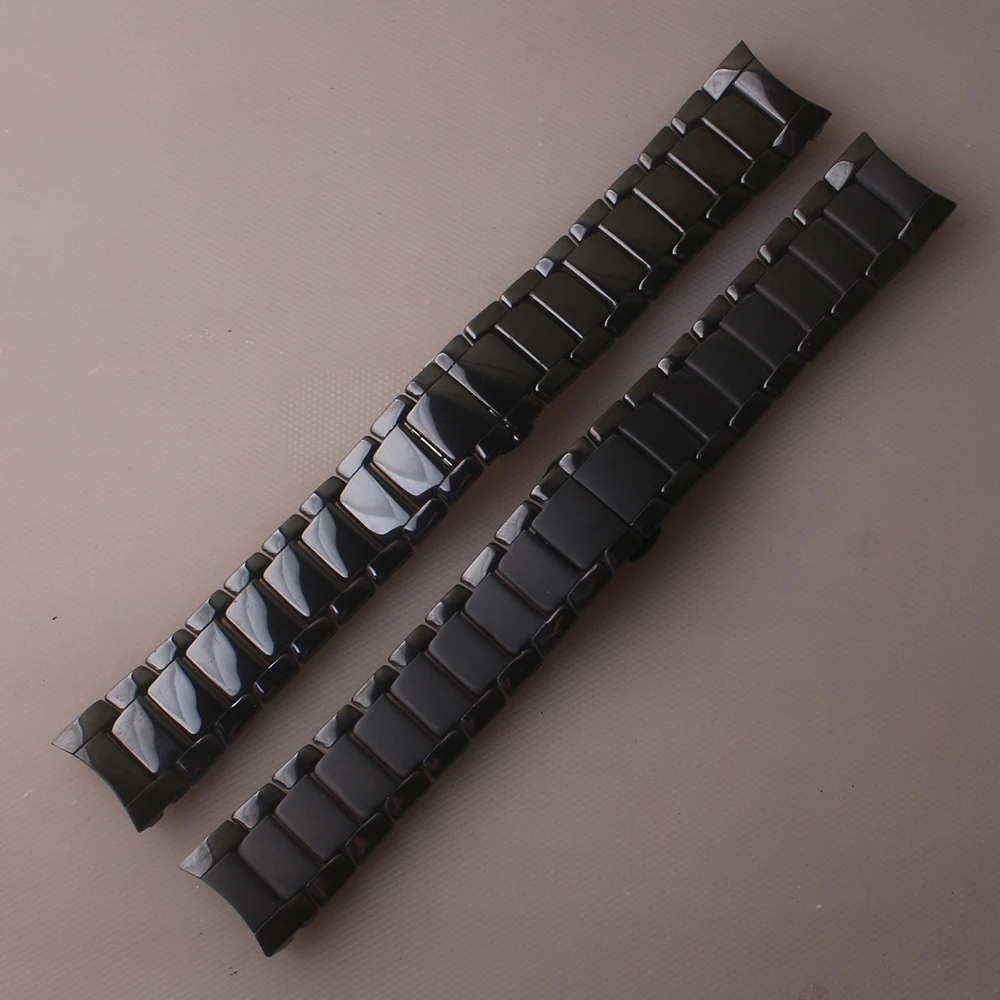 Польский черный керамический ремешок для часов, новый 22 мм 24 мм для часов Ar man AR1451 AR1452 AR1474 AR1475, сменный ремешок для часов с пряжкой, браслет
