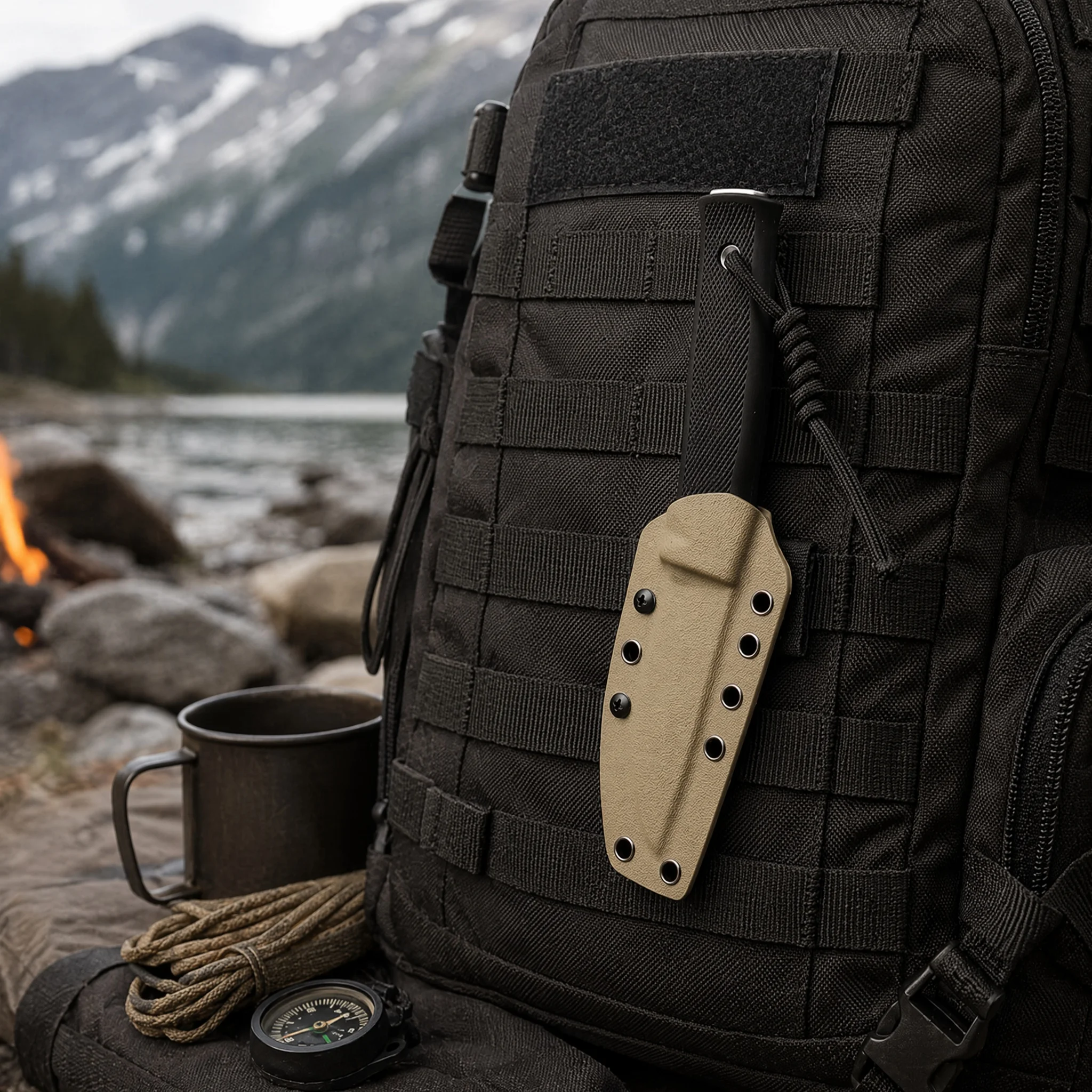 High quality steel outdoor knife, outdoor hiking, camping, gardening, handmade operation, portable knife