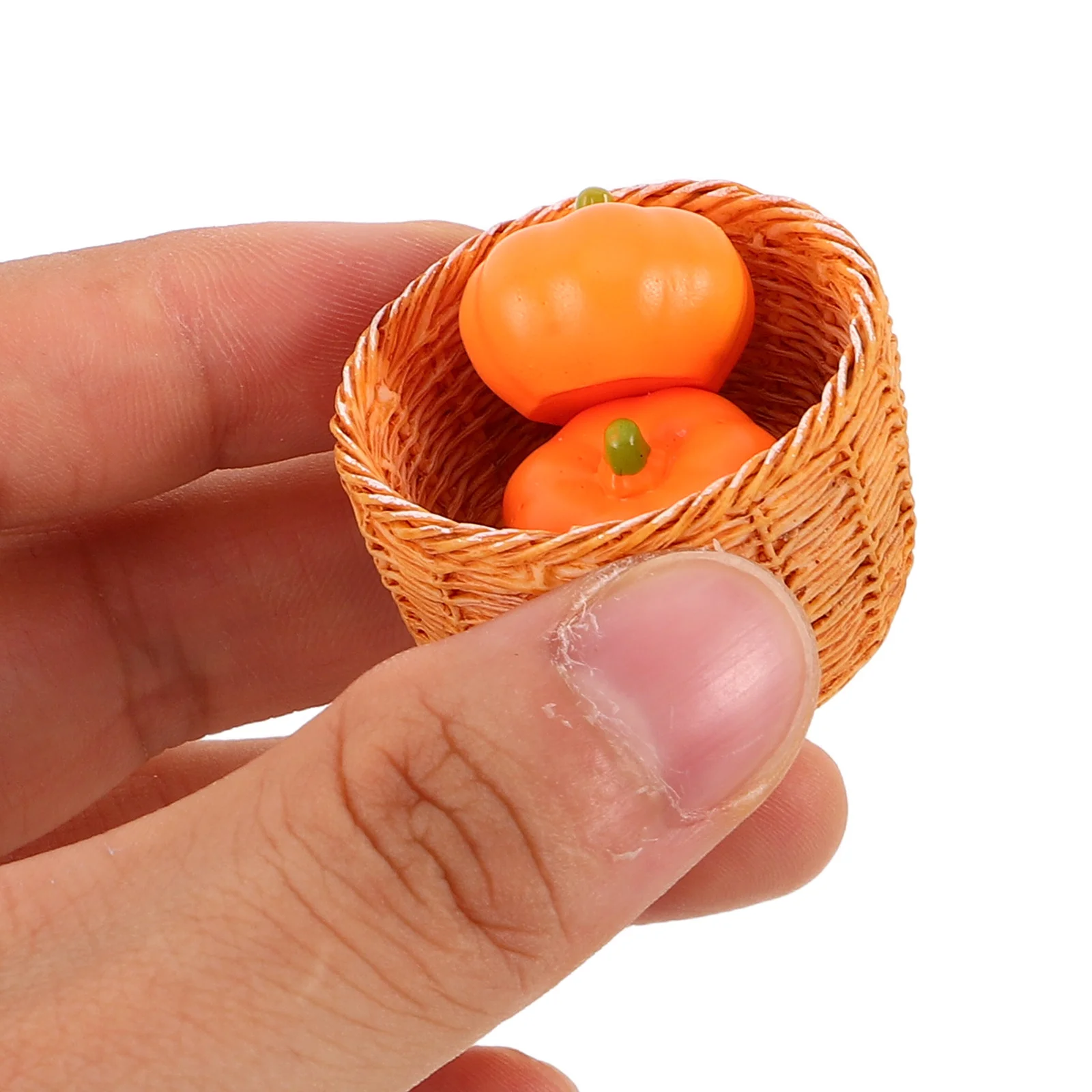 

1Set Miniature Vegetable Basket Realistic Pumpkin Eggplant Radish Pepper for Kitchen Decor DIY Scene Party Display