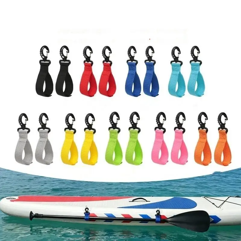 2 Pack Paddleboard Paddle Fixing Strap with Rotatable Spring Hook for Outdoor Surfing Paddling Sports Events