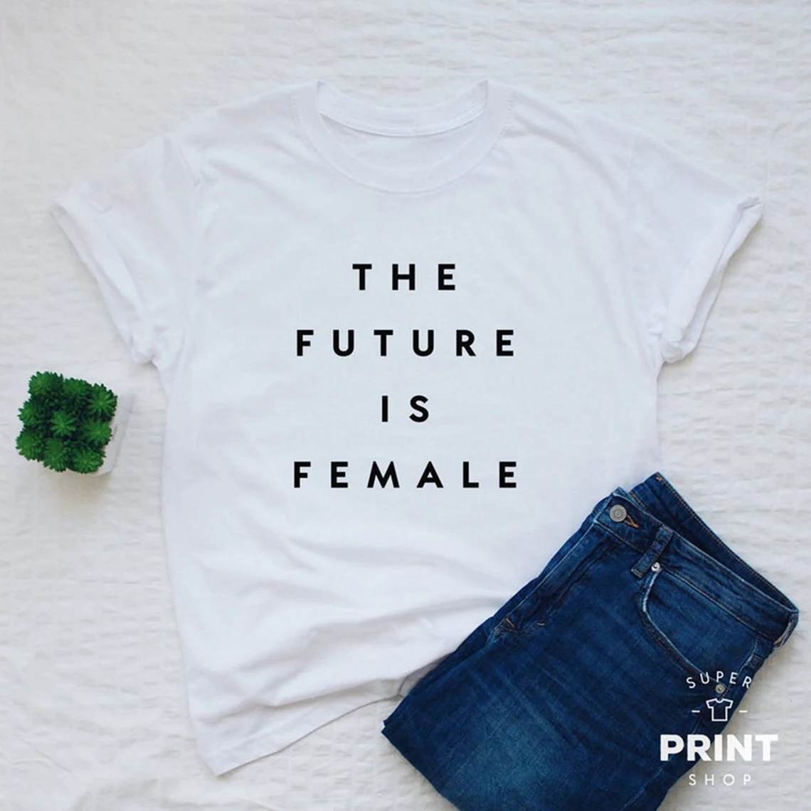 

The Future Is Female Tshirt Feminist T Shirt Women Slogan Tee Summer Casual Print T Shirts Female Short Sleeve Graphic Tees Tops