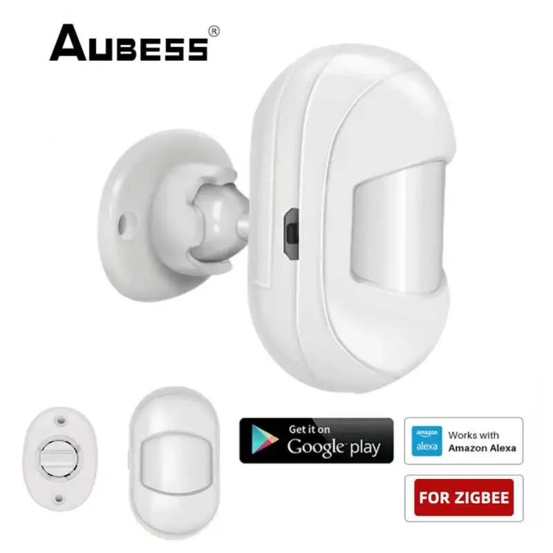 Tuya zigbee3.0 sensor de movimento do corpo humano pir sem fio vida inteligente alarme aviso movimento do corpo pir sensor movimento casa secur