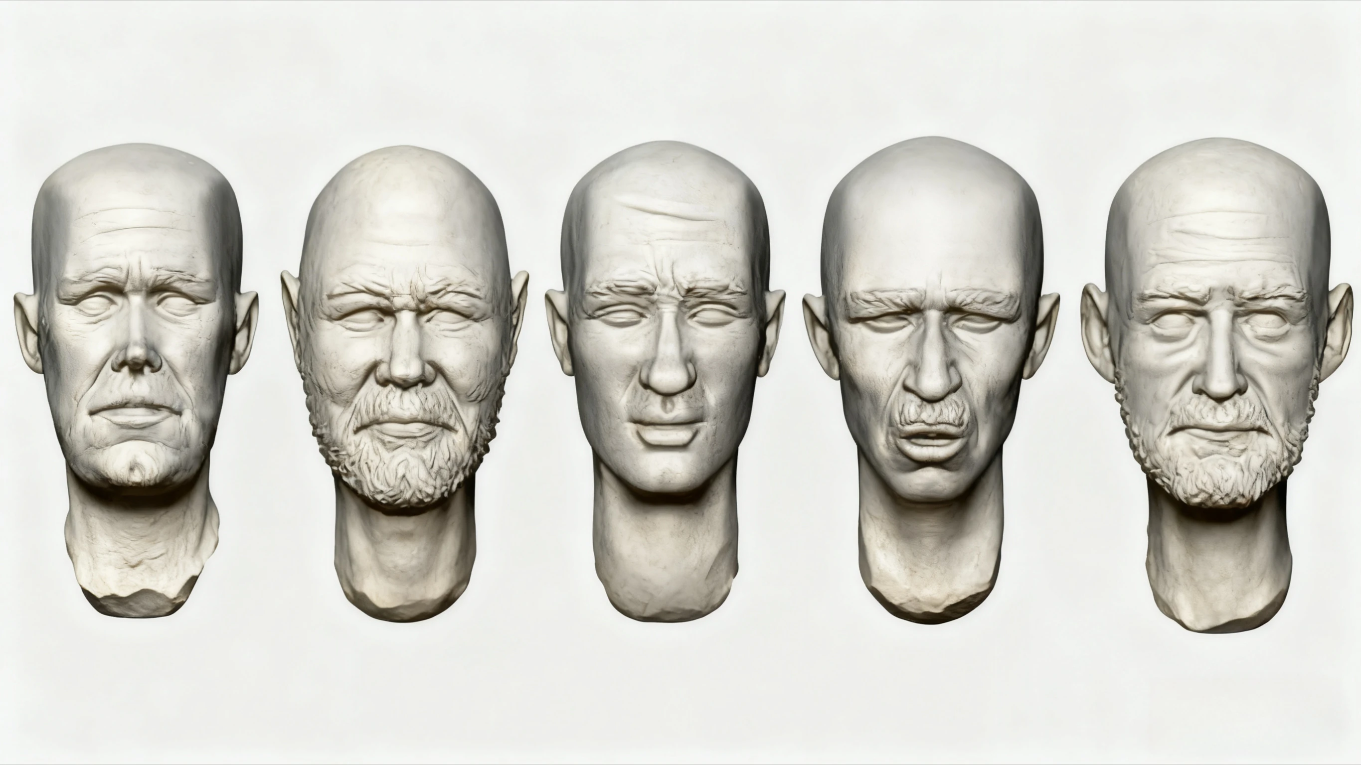 1/35 resin model assembly kit with 5 replacement parts for human heads (unpainted) 356075