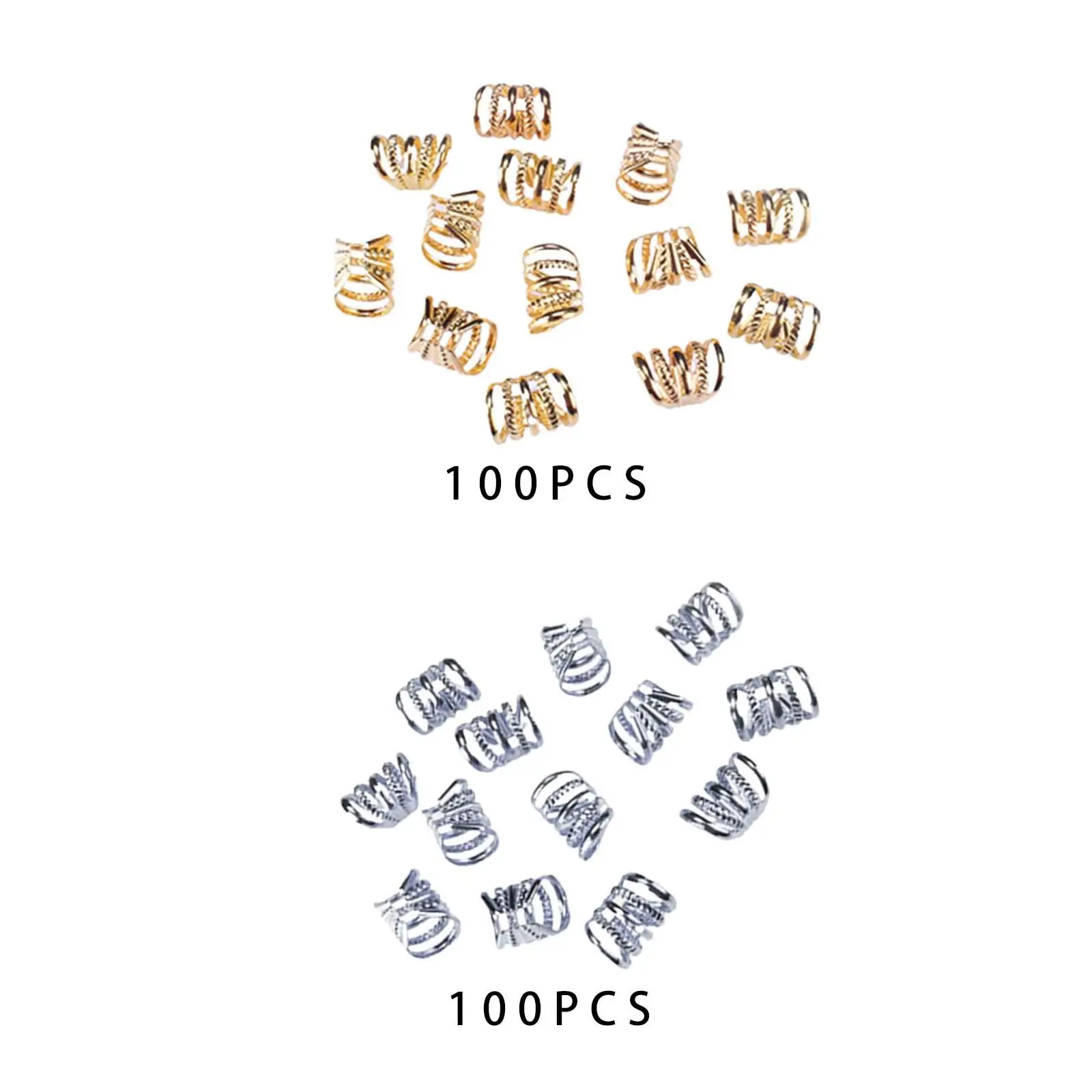 

100 железных колец, металлические украшения для волос для женщин, аксессуары для волос, кольца для волос,