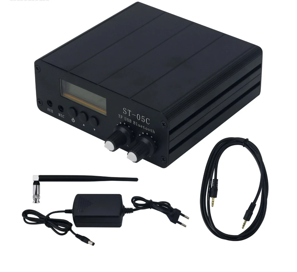 

ST-05C 0,2 Вт 77-108 МГц Bluetooth USB TF-карта Стерео FM-передатчик + антенна + источник питания + аудиокабель