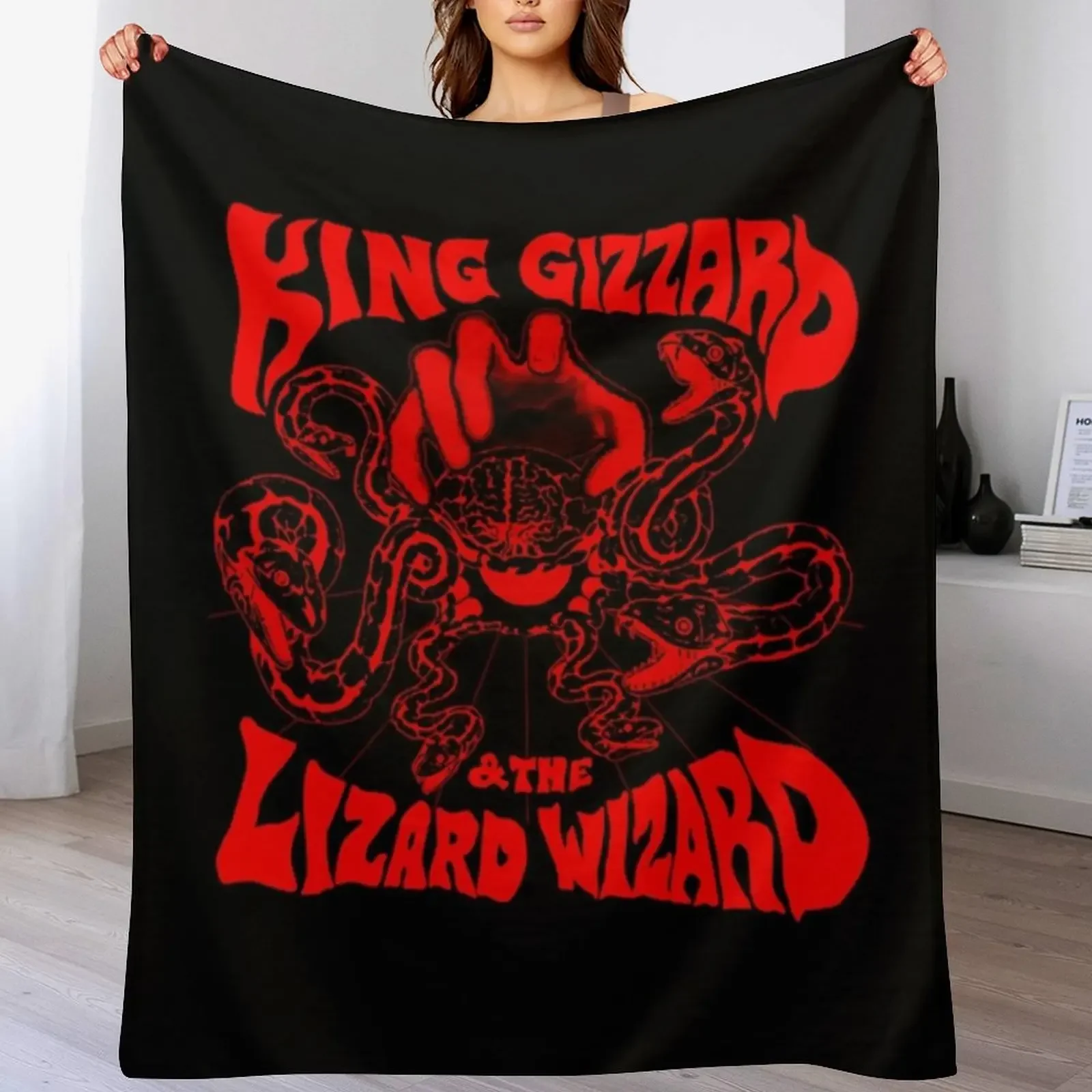 Gizzverse Red (more color variant in my profile) Classic . Throw Blanket Warm Plush Fuzzy Blanket for Living Room