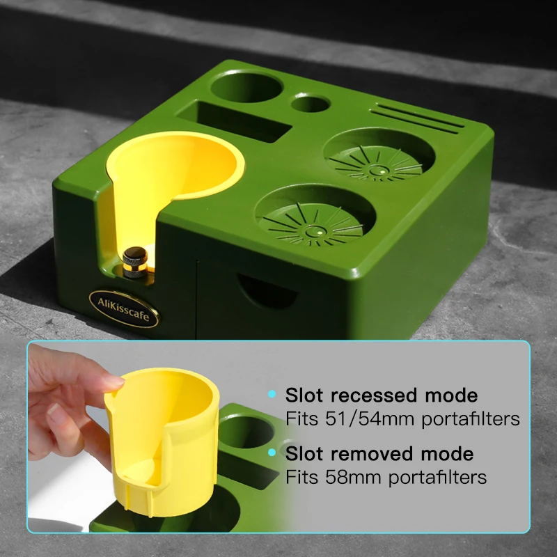 AliKisscafe Coffee Tamping Station Stand Portafilter Holder 51mm 54mm 57 58mm Delonghi Breville Espresso Accessory Barista Tools
