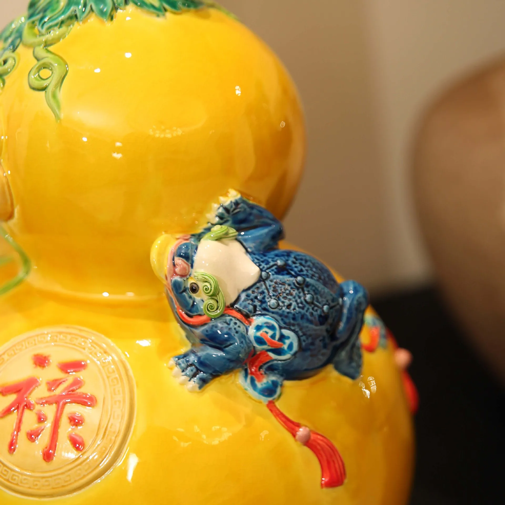 Tao Fulu Lian Guochao merchandise handmade home mid-to-high-end ceramic bottle ornament