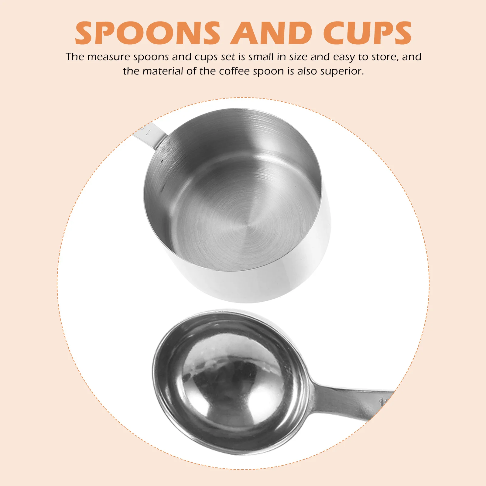 

1Set Measuring Cups and Spoons Set Precise Baking Tools Stylish Simple Color Design Clear Markings Flour Sugar Coffee Tea