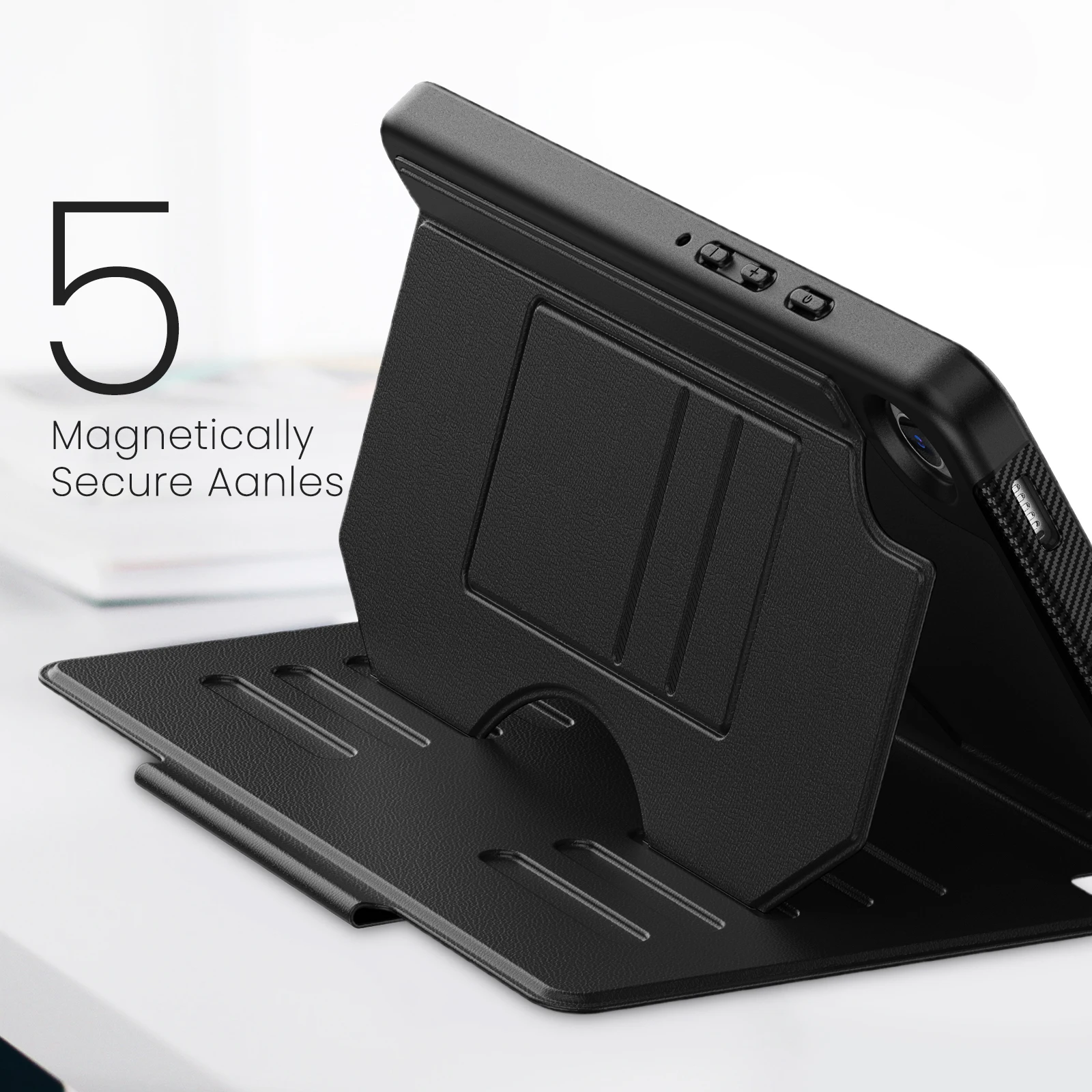 حافظة مغناطيسية لهاتف سامسونج جالاكسي تاب A9 2023 8.7 بوصة SM-X110 SM-X115 SM-X117 غطاء حامل متعدد الزوايا غلاف جلد PU فاخر