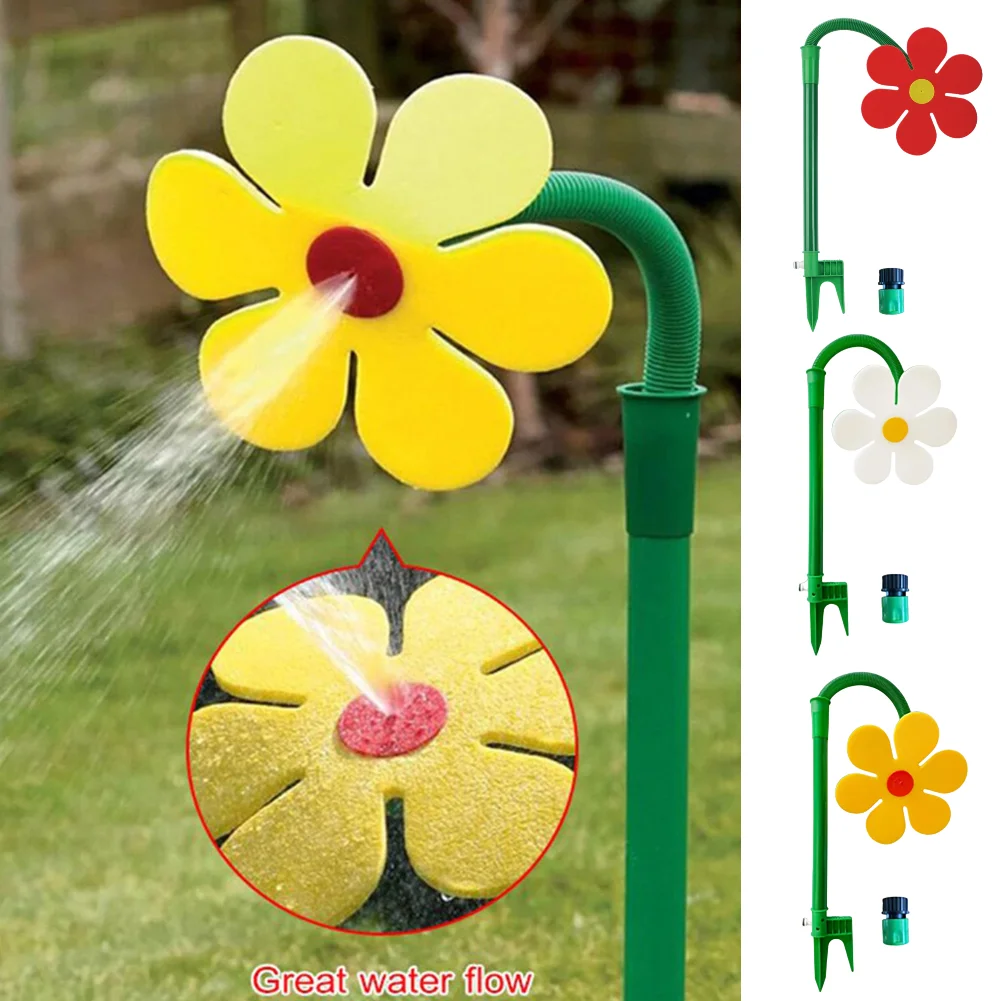 Crazy Daisy Sprinkler 360 Degree Rotating Crazy Dancing Flower Water Sprinklers Funny Sun Flower Dancing Daisy Lawn Sprinkler