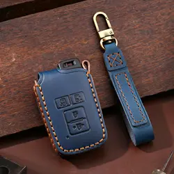 for Toyota Prius CHR Aygo Corolla Yaris RAV4 Camry Land Cruiser Highlander Prado Auris Avalon Leather Car Key Fob Case Cover