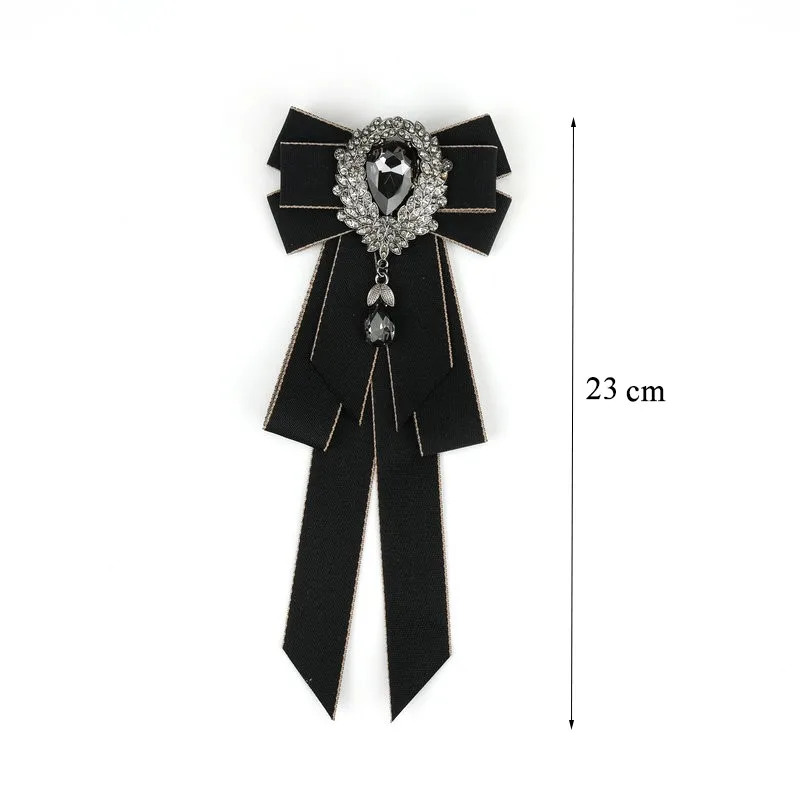 Hand Made Jungen Klassische Bowties Krawatte Band Strass Corsage Bowtie Krawatte Geschenke für Männer Hochzeit Formale Kleid Zubehör – Detail 2