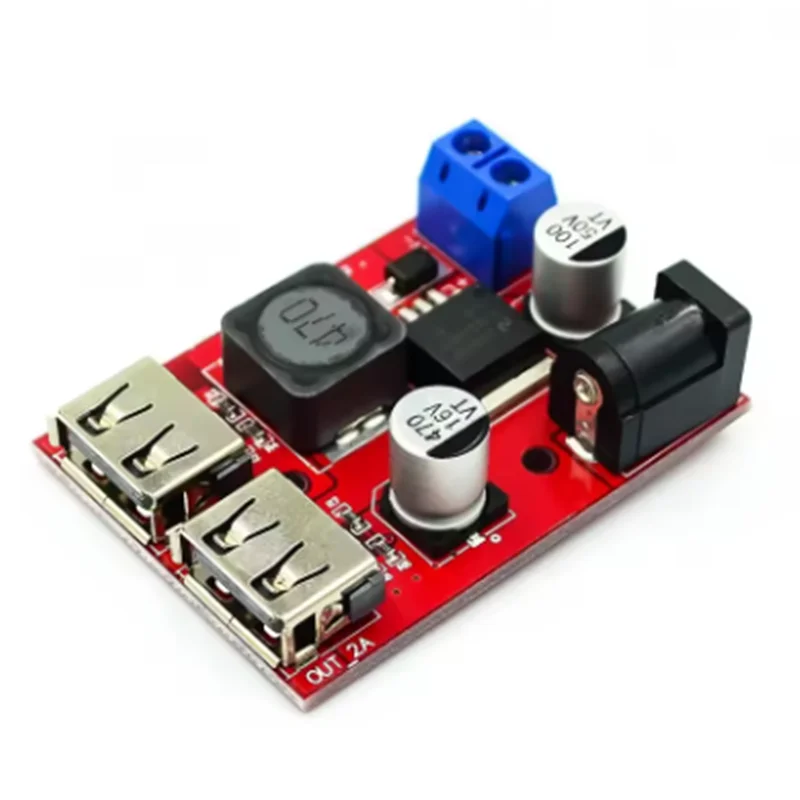 DC DC buck power module, dual USB car charging, solar 3A voltage regulator board, 6-40V to 5V high efficiency