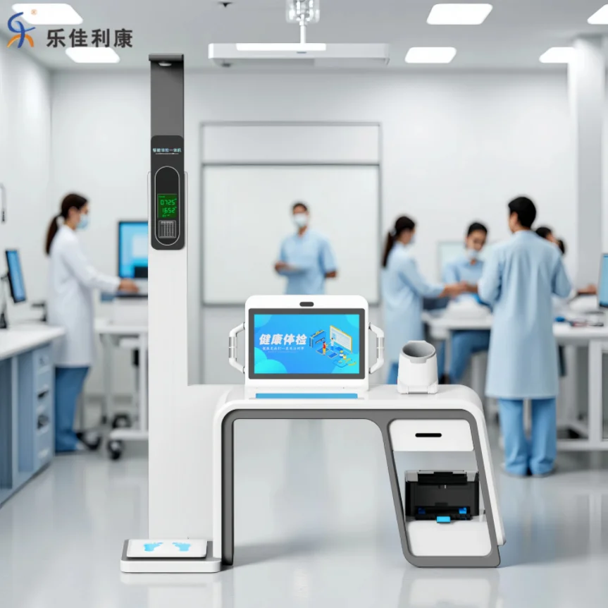 HW-V2000S Automatic Data Upload, Intelligent Analysis of Health Status. Health Examination Kiosk