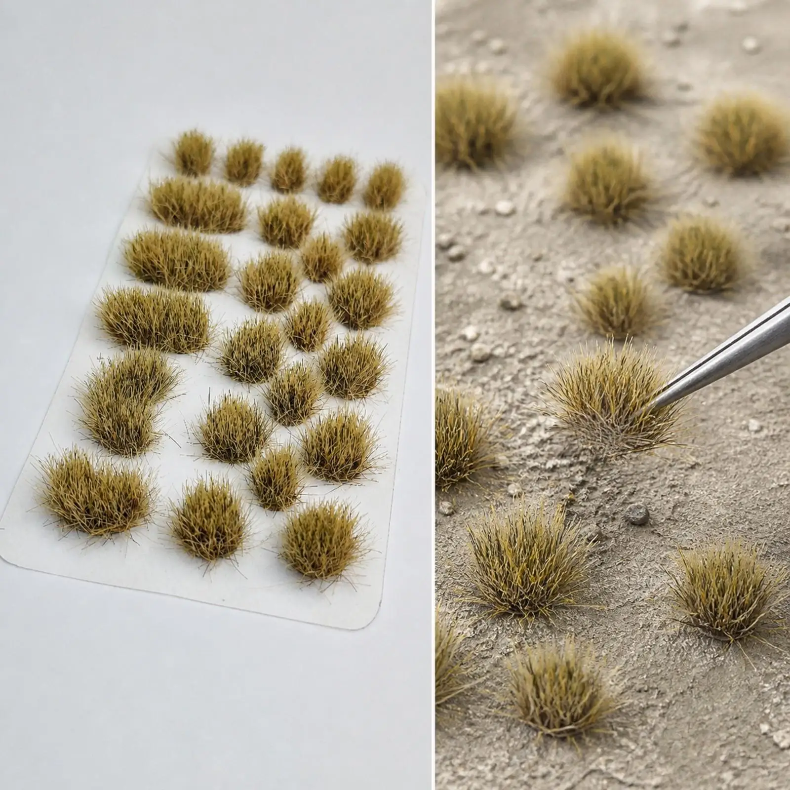 Miniature Grass Tufts Nylon Flock Clumps for Diorama Train Layout Model Scenery Terrain Ground Cover Art