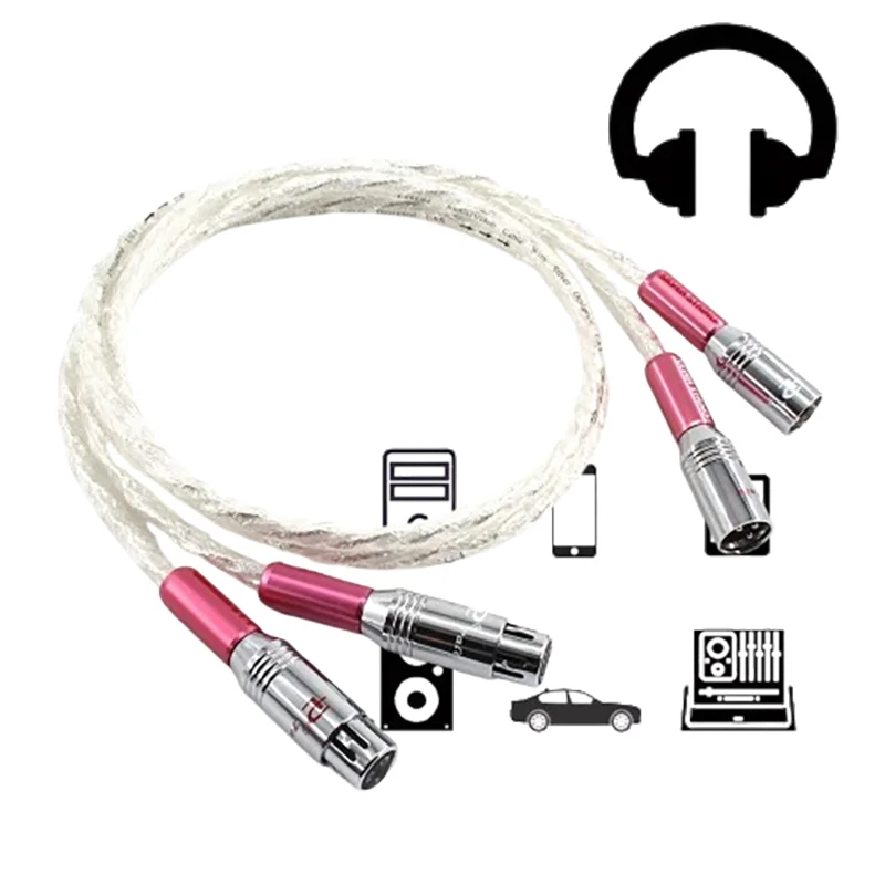 

Signature Series AES/EBU Digital Cable: 6N Silver-Plated OFC XLR Female Red Connector (1.5M Balanced)​