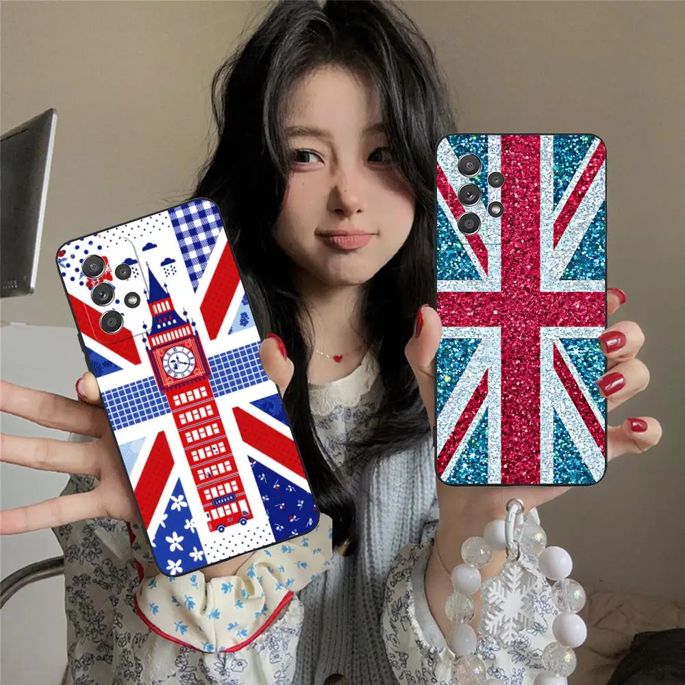 

United Kingdom British Flag TPU Mobile Phone Case for Samsung Galaxy M55 54 42 35 34 33 32 23 22 15 14 13 12 F55 5G Cover