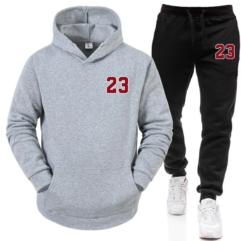 

Men's Tracksuit Sports Daily Simple Jogging Fashion Hot Sale Outdoors Men Comfortable Hooded Sportswear and Sweatpants Man Suits