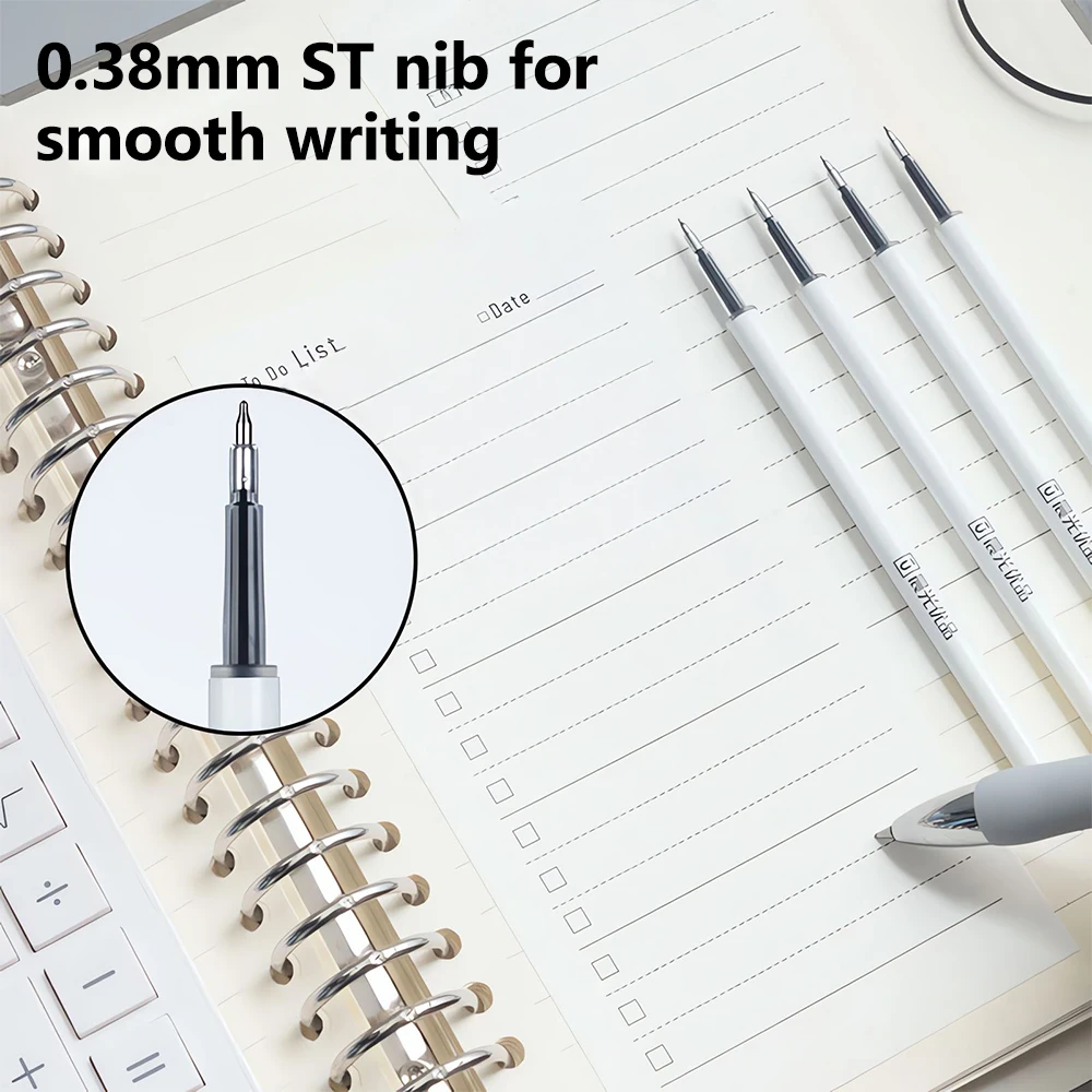 M&G 12pcs Gel Pen Refills Black 0.38mm ST Tip Signature Pen Refill Economy Gel Pen Refills for Students Exam Office